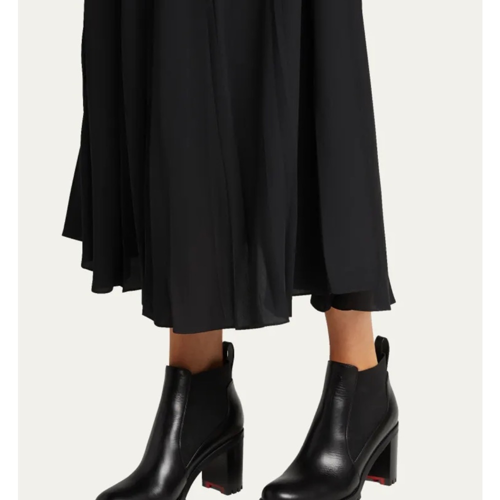Christian Loubiton Lug Sole Black Booties